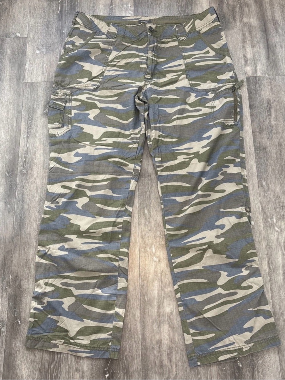 Cabela's Womens Bayou Pants Aspen Urban Camo Cotton Ripstop Size 18